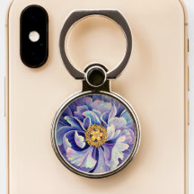 携帯電話のホルダー/グリップラベンダーボタン