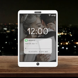 携帯電話のロック画面の写真結婚の種類 出欠カード