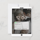 携帯電話のロック画面の写真結婚の種類 出欠カード (正面)