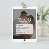 携帯電話のロック画面の写真 サンキューカード (スタンド正面)