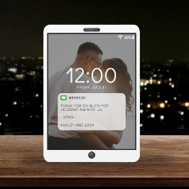携帯電話のロック画面の写真 サンキューカード