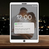 携帯電話のロック結婚画面 セーブザデート