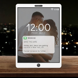 携帯電話のロック結婚画面 セーブザデート