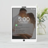 携帯電話のロック結婚画面 招待状 (スタンド正面)