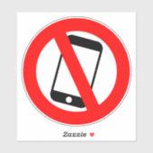 携帯電話の使用を許可しない記号 シール (シート)