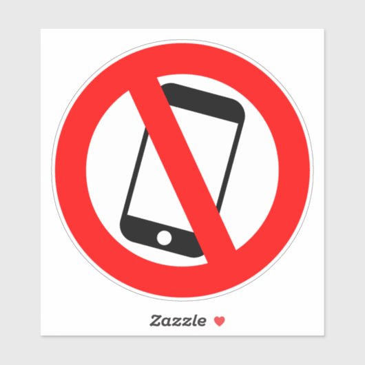 携帯電話の使用を許可しない記号 シール (シート)