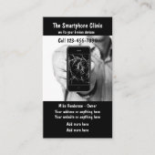 携帯電話の修理サービス 名刺 (正面)