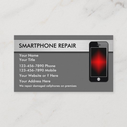 携帯電話の修理名刺 名刺 (正面)