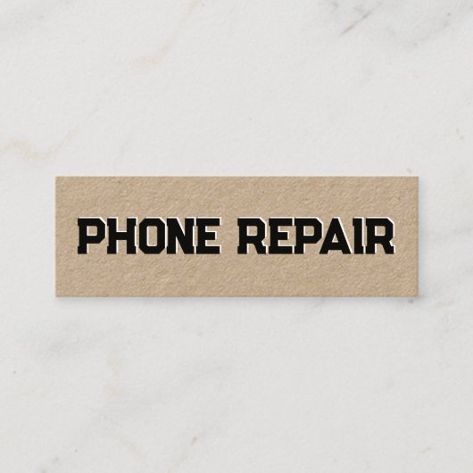 携帯電話の修理 スキニー名刺 (正面)