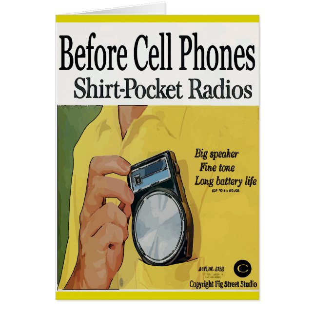 携帯電話の前に、トランジスタラジオ (正面)