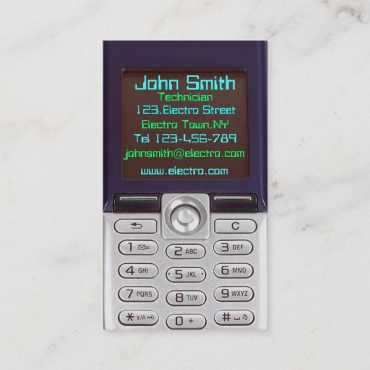 携帯電話の名刺 名刺 (正面)