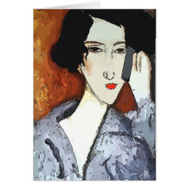 携帯電話の女性抽象芸術4