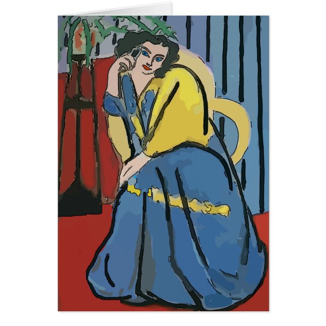 携帯電話の女性抽象芸術5 (正面)