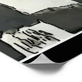 携帯電話の女性抽象芸術、マティススタイルポスター ポスター (角)