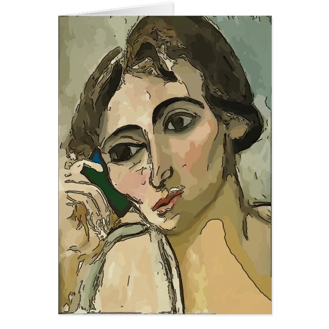 携帯電話の女性 (正面)