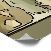 携帯電話の女性 ポスター (角)