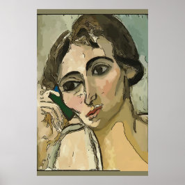 携帯電話の女性 ポスター