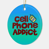 携帯電話の常習者 セラミックオーナメント (左)