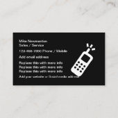 携帯電話の携帯電話サービス 名刺 (裏面)