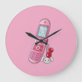 携帯電話の時計 ラージ壁時計 (正面)