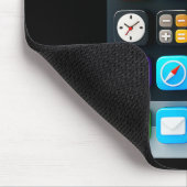 携帯電話の画面電話頭が切れるモバイルアプリのハロウィーン マウスパッド (コーナー)