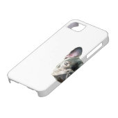 」携帯電話の箱をかいま見ているフレンチ・ブルドッグ「 Case-Mate iPhoneケース (下部)