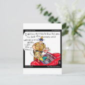 携帯電話の運転者 面白いTシャツ マグカップ ギフト ポストカード (スタンド正面)