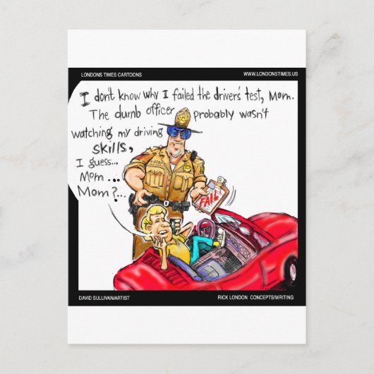 携帯電話の運転者 面白いTシャツ マグカップ ギフト ポストカード (正面)