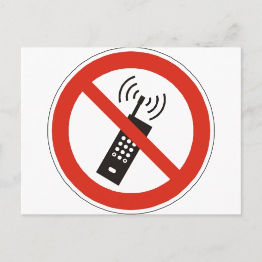 携帯電話の電源を切る ポストカード (正面)