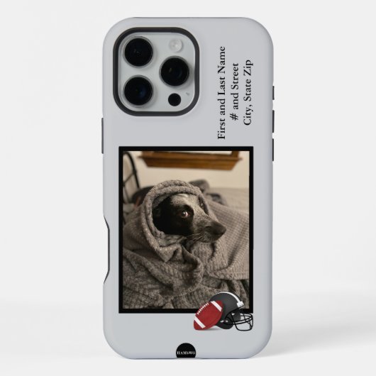 携帯電話ケースサッカーテーマ写真とID HAMbWG iPhoneケース (裏面)