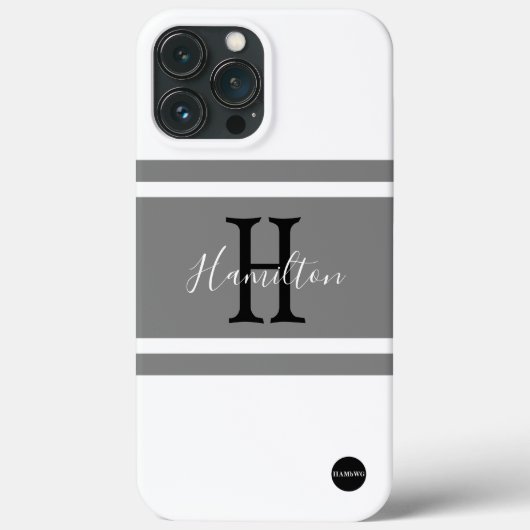 携帯電話ケース – HAMbyWG – 白とグレー Case-Mate iPhoneケース (裏面)