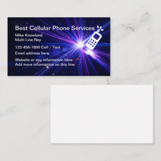 携帯電話サービス 名刺 (正面/裏面)