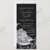 携帯電話ダイヤモンドスニーカーボール誕生日パーティー 招待状 (正面)