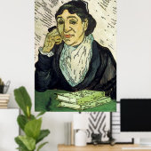 携帯電話ポスターの女性 ポスター (ホームオフィス)