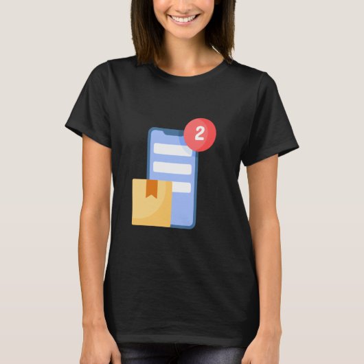 携帯電話メッセージ文字通知チャット Tシャツ (正面)