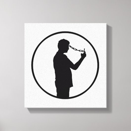 携帯電話中毒コンセプトスケッチ キャンバスプリント (正面)