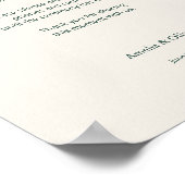 携帯電話使用禁止の式典のサイン Ivory Green Unplugged Ceremony ポスター (角)