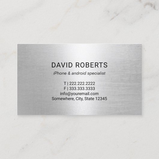 携帯電話修理サービスプロフェッショナル 名刺 (裏面)