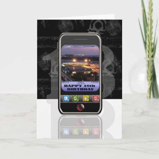 携帯電話文字メッセージハッピーバースデー携帯電話 カード (正面)