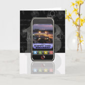 携帯電話文字メッセージハッピーバースデー携帯電話 カード (黄色い花)