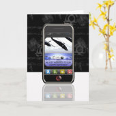 携帯電話文字メッセージハッピーバースデー カード (黄色い花)