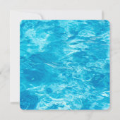 携帯電話文字16番目の誕生日プールパーティー 招待状 (裏面)