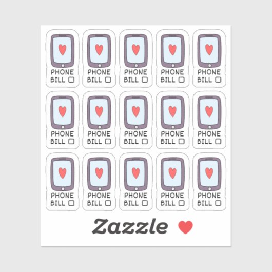 携帯電話料金 請求期限 予算トラッカー プランナー シール (シート)