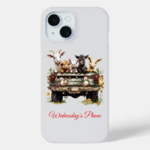 携帯電話機上のかわいい動物農場 Case-Mate iPhoneケース (裏面)