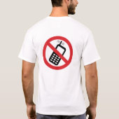 携帯電話禁止 Tシャツ (裏面)