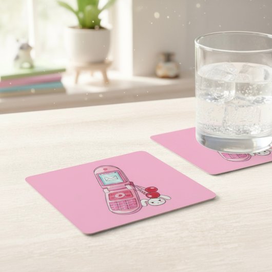 携帯電話 スクエアペーパーコースター