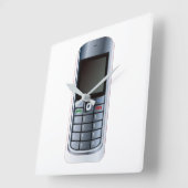 携帯電話 スクエア壁時計 (傾斜)