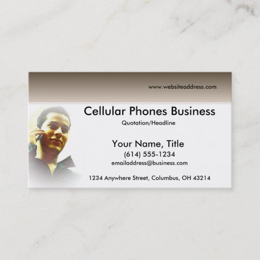 携帯電話/ワイヤレス名刺の通話 名刺 (正面)