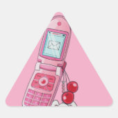 携帯電話 三角形シール (正面)