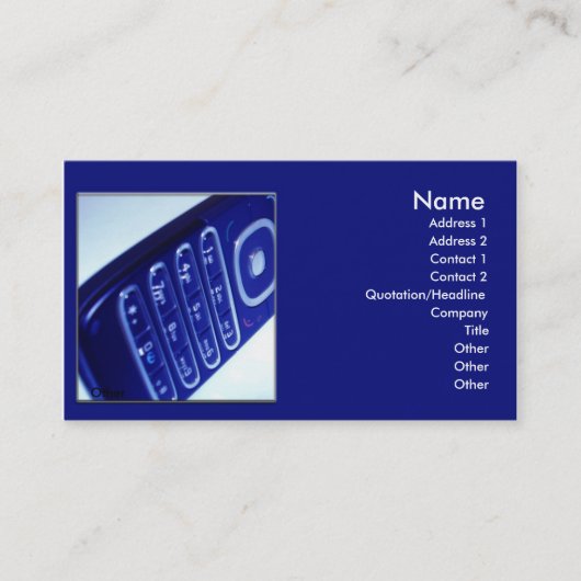 携帯電話 名刺 (正面)
